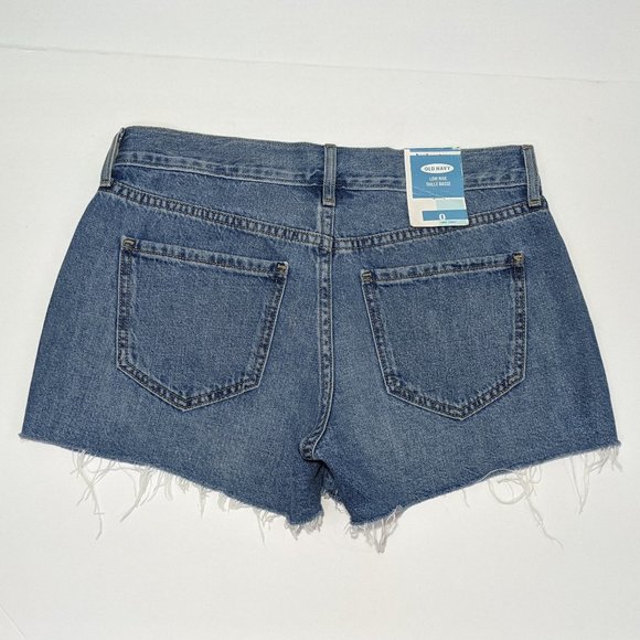 Old Navy Jean Shorts Low-Rise Cut Off Blue size 0 - Picture 5 of 6